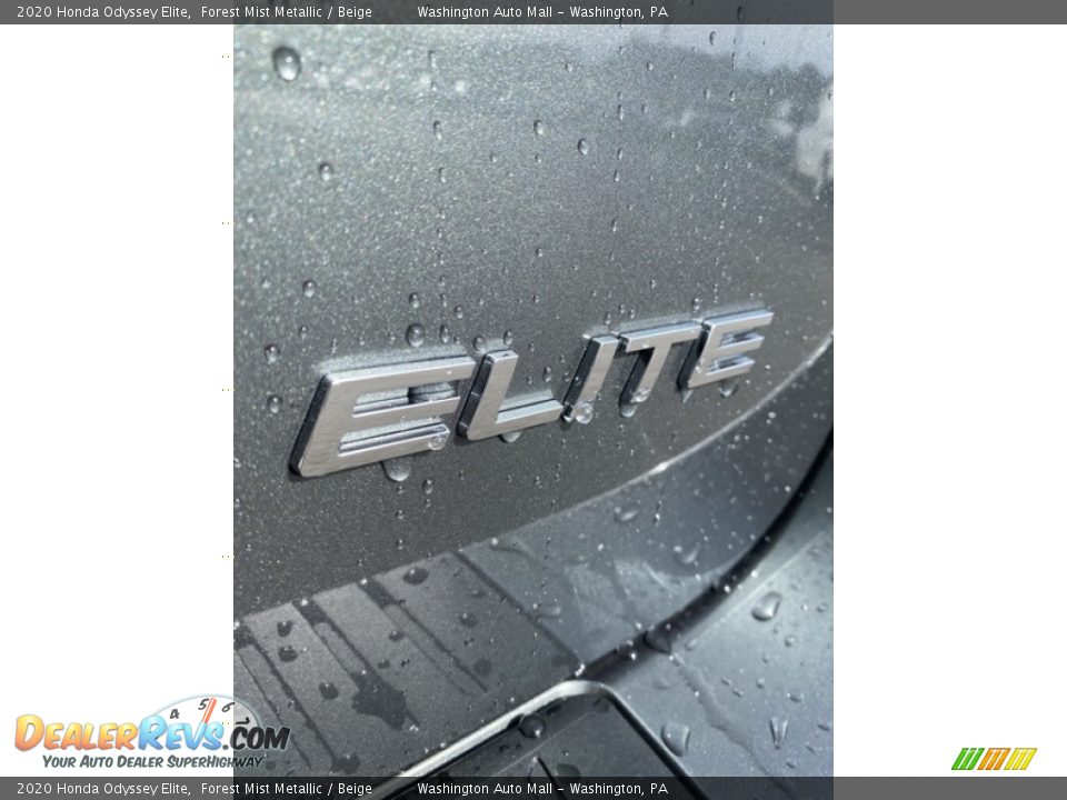 2020 Honda Odyssey Elite Forest Mist Metallic / Beige Photo #26