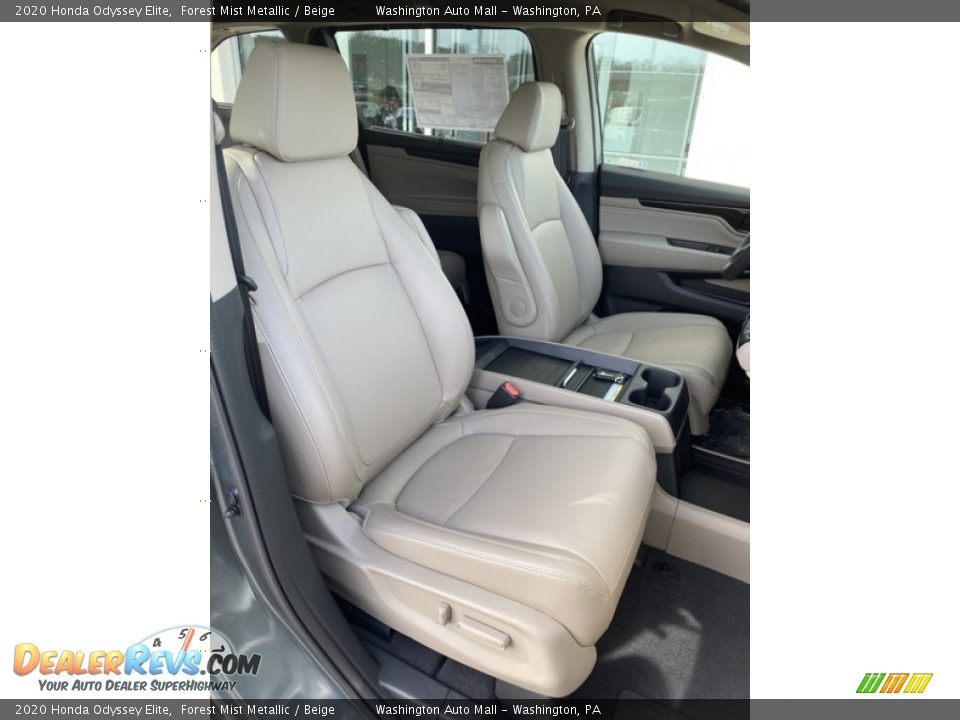 2020 Honda Odyssey Elite Forest Mist Metallic / Beige Photo #33