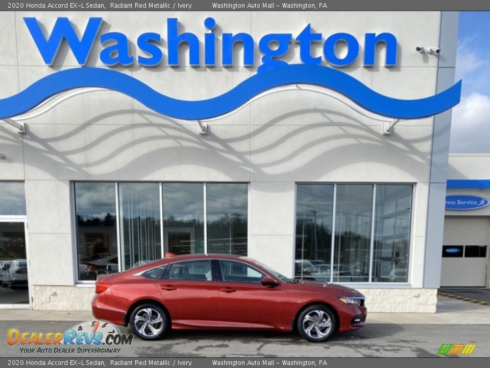 2020 Honda Accord EX-L Sedan Radiant Red Metallic / Ivory Photo #1