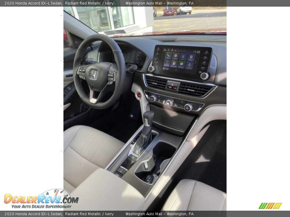 2020 Honda Accord EX-L Sedan Radiant Red Metallic / Ivory Photo #24