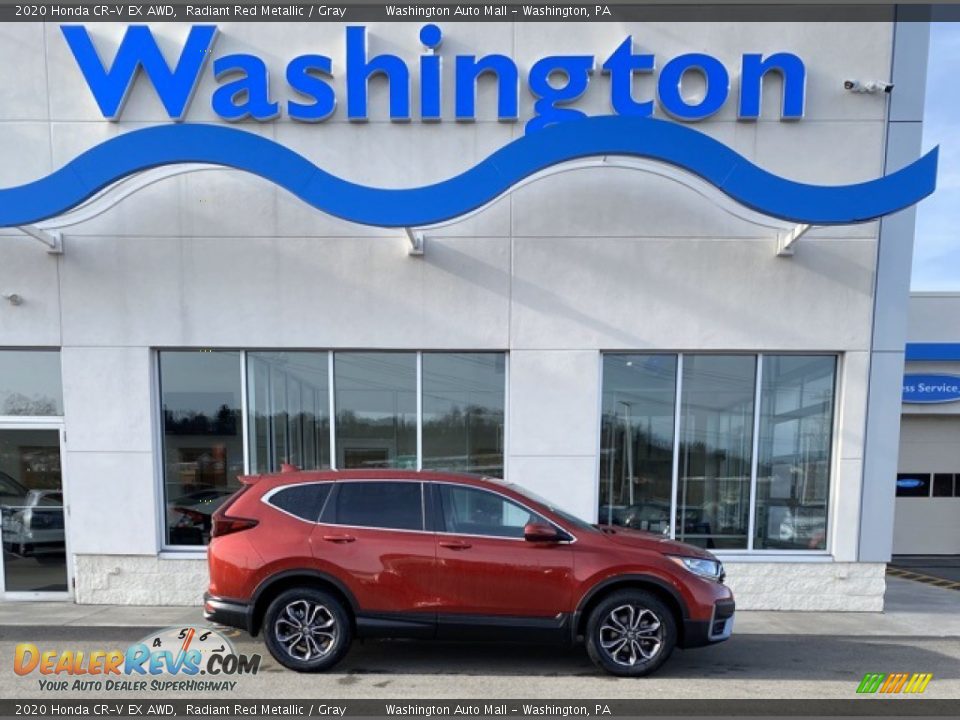 2020 Honda CR-V EX AWD Radiant Red Metallic / Gray Photo #1