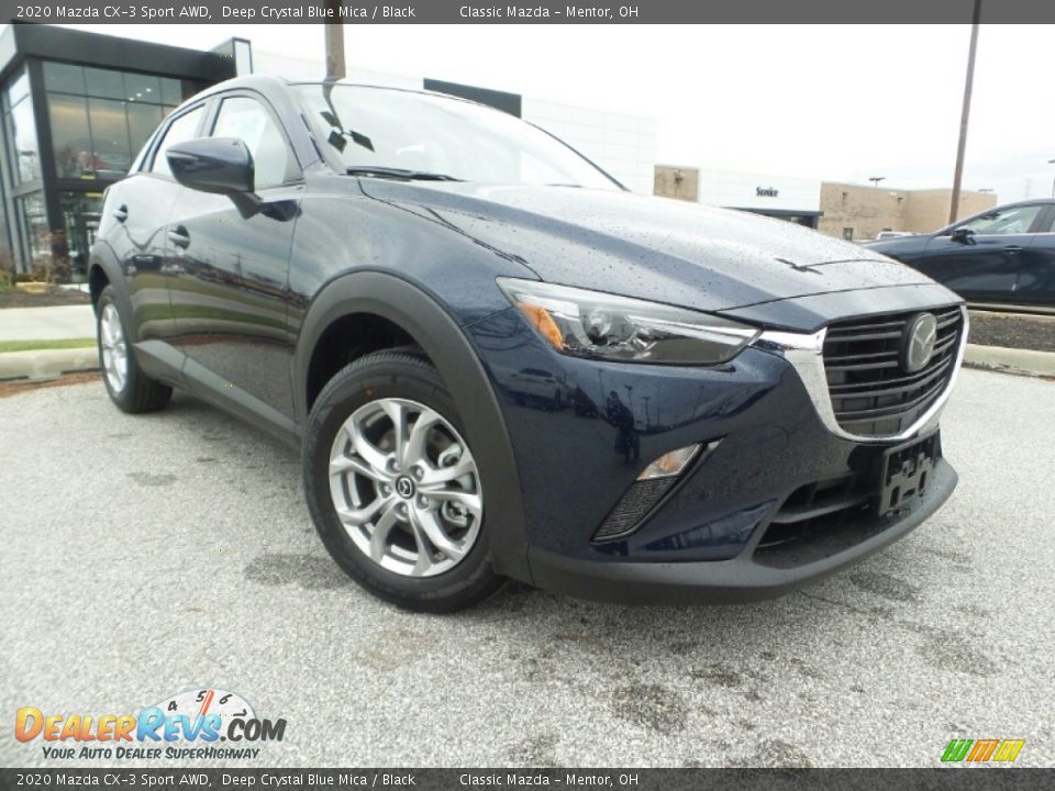 2020 Mazda CX-3 Sport AWD Deep Crystal Blue Mica / Black Photo #1