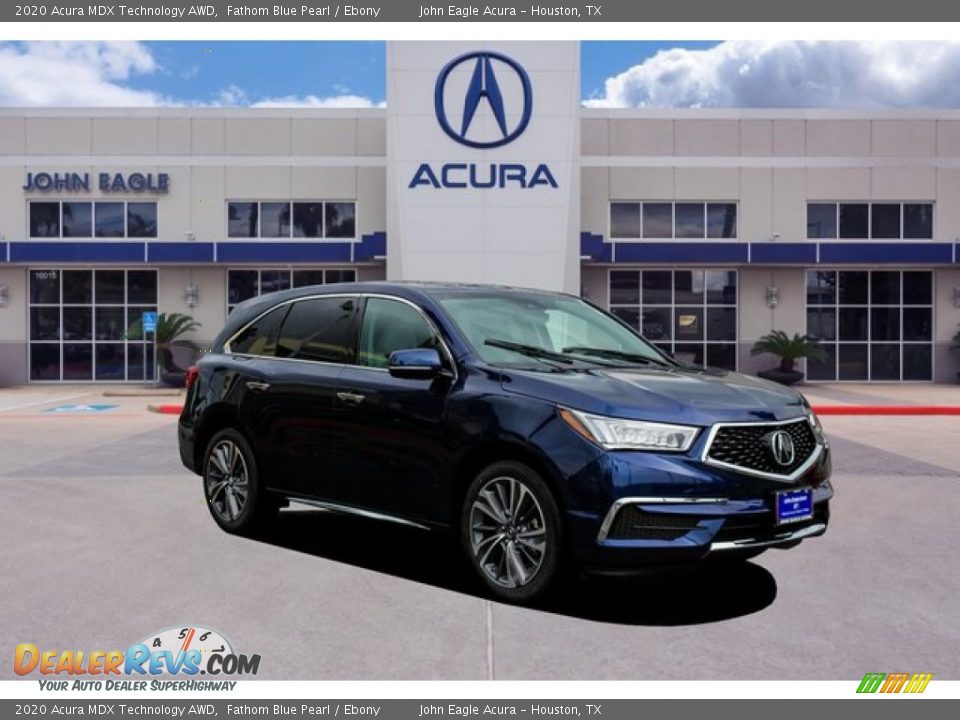 2020 Acura MDX Technology AWD Fathom Blue Pearl / Ebony Photo #1