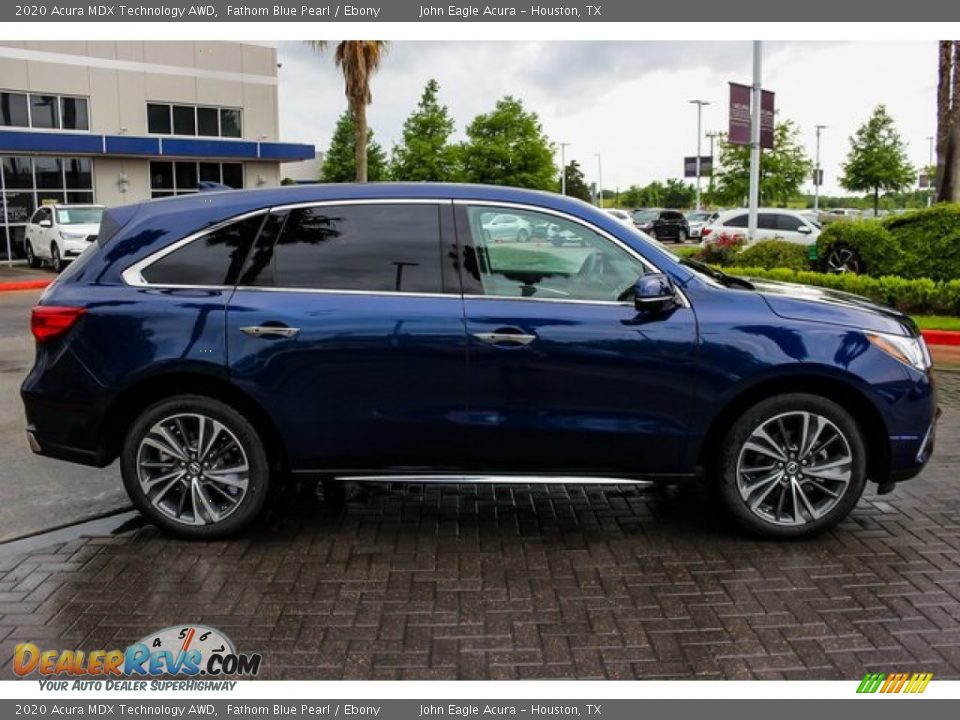 2020 Acura MDX Technology AWD Fathom Blue Pearl / Ebony Photo #8