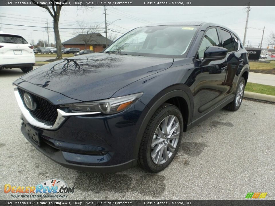 2020 Mazda CX-5 Grand Touring AWD Deep Crystal Blue Mica / Parchment Photo #3