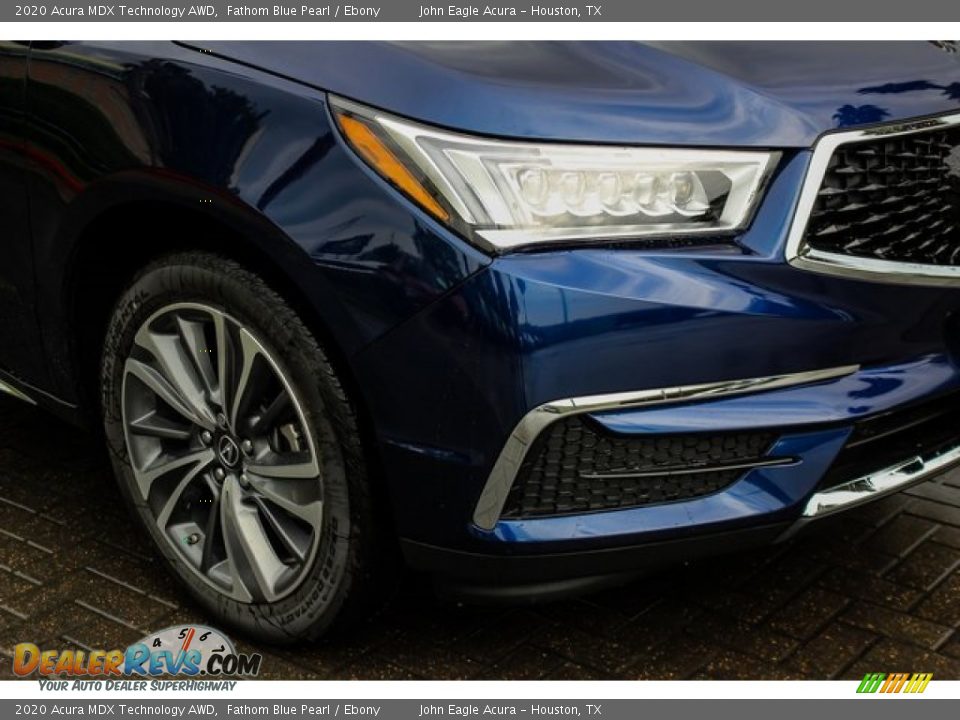 2020 Acura MDX Technology AWD Fathom Blue Pearl / Ebony Photo #9