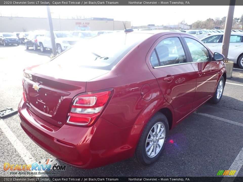 2020 Chevrolet Sonic LT Sedan Cajun Red Tintcoat / Jet Black/Dark Titanium Photo #5