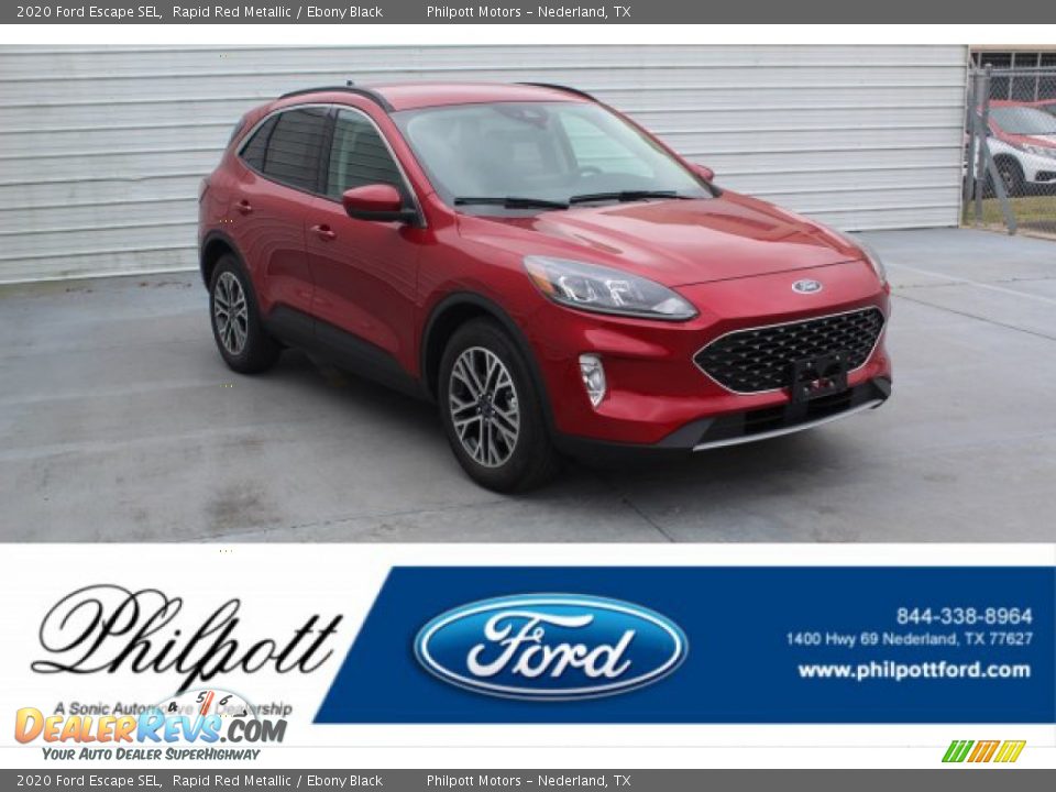 2020 Ford Escape SEL Rapid Red Metallic / Ebony Black Photo #1