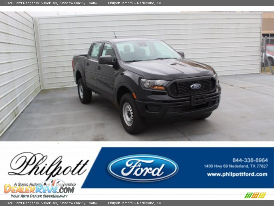 2020 Ford Ranger XL SuperCab Shadow Black / Ebony Photo #1