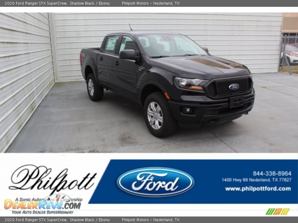 2020 Ford Ranger STX SuperCrew Shadow Black / Ebony Photo #1