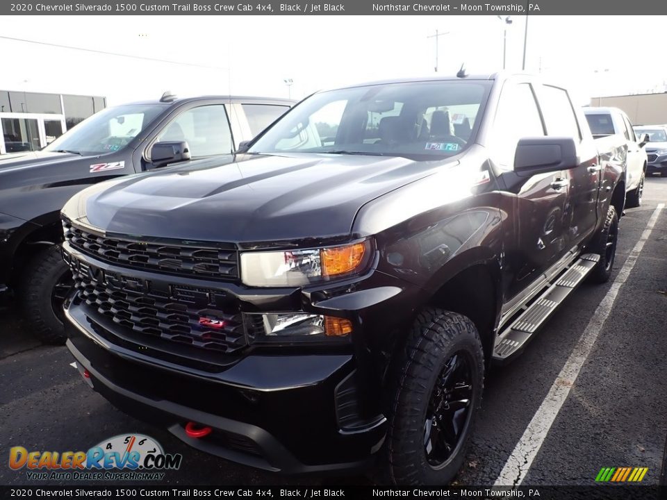 2020 Chevrolet Silverado 1500 Custom Trail Boss Crew Cab 4x4 Black / Jet Black Photo #1