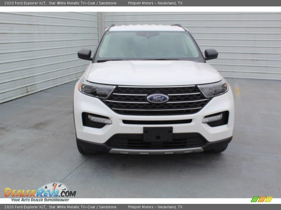 2020 Ford Explorer XLT Star White Metallic Tri-Coat / Sandstone Photo #3