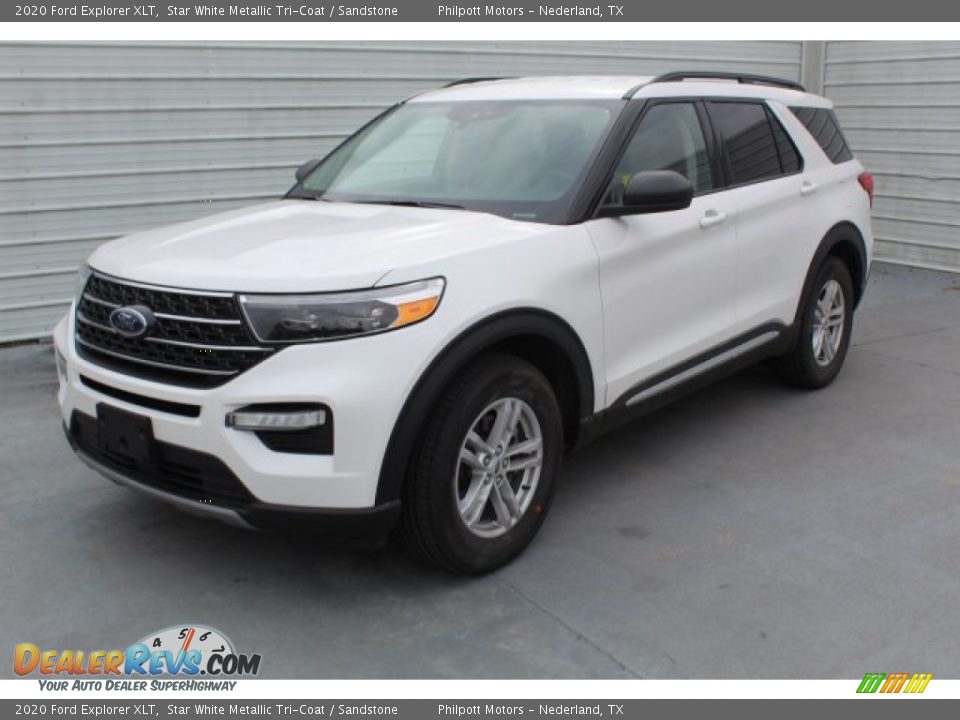 2020 Ford Explorer XLT Star White Metallic Tri-Coat / Sandstone Photo #4