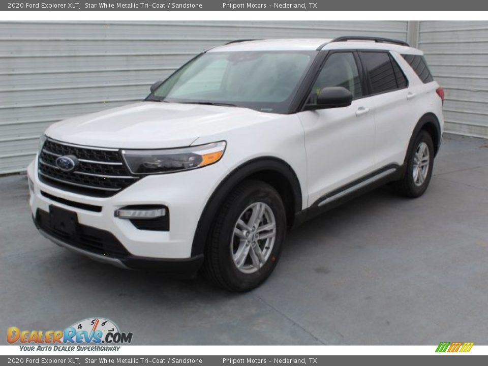 2020 Ford Explorer XLT Star White Metallic Tri-Coat / Sandstone Photo #4