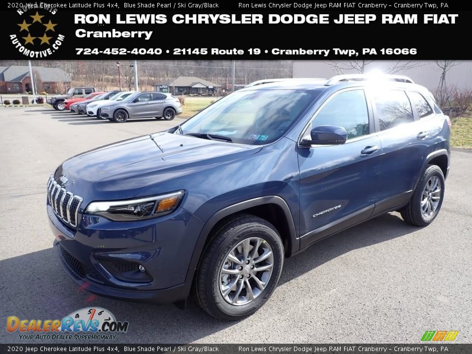 2020 Jeep Cherokee Latitude Plus 4x4 Blue Shade Pearl / Ski Gray/Black Photo #1