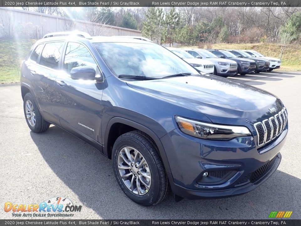 2020 Jeep Cherokee Latitude Plus 4x4 Blue Shade Pearl / Ski Gray/Black Photo #7
