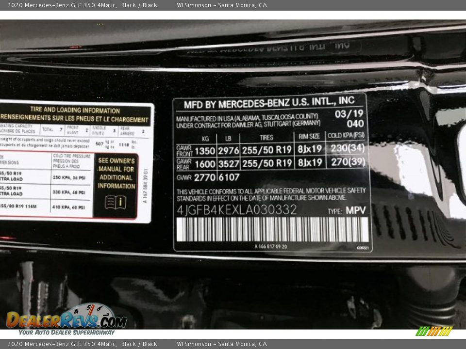 2020 Mercedes-Benz GLE 350 4Matic Black / Black Photo #11