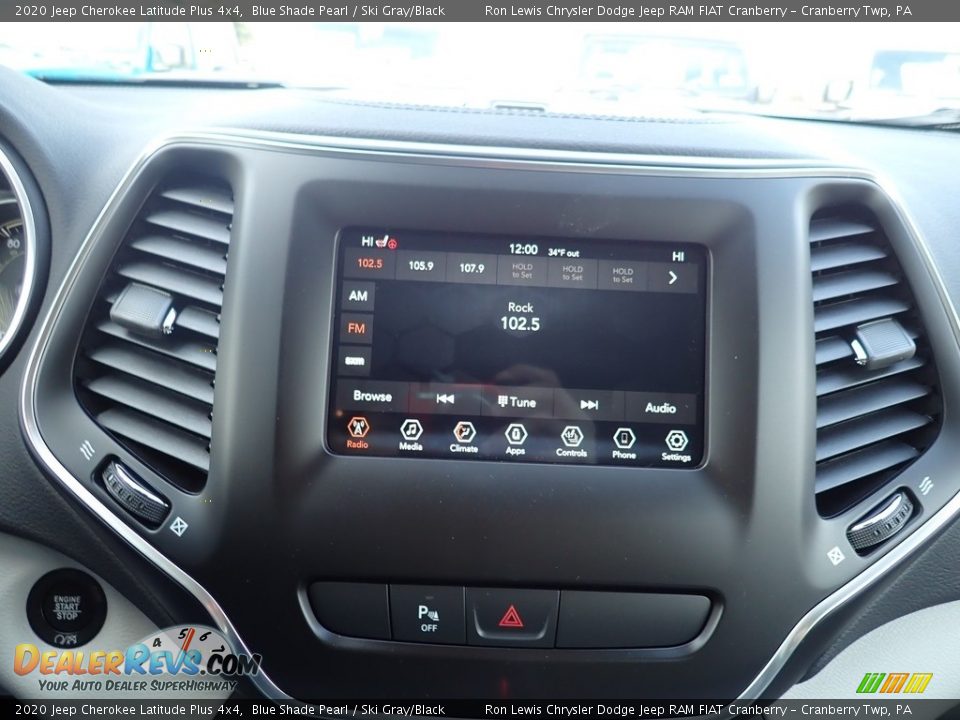 2020 Jeep Cherokee Latitude Plus 4x4 Blue Shade Pearl / Ski Gray/Black Photo #16