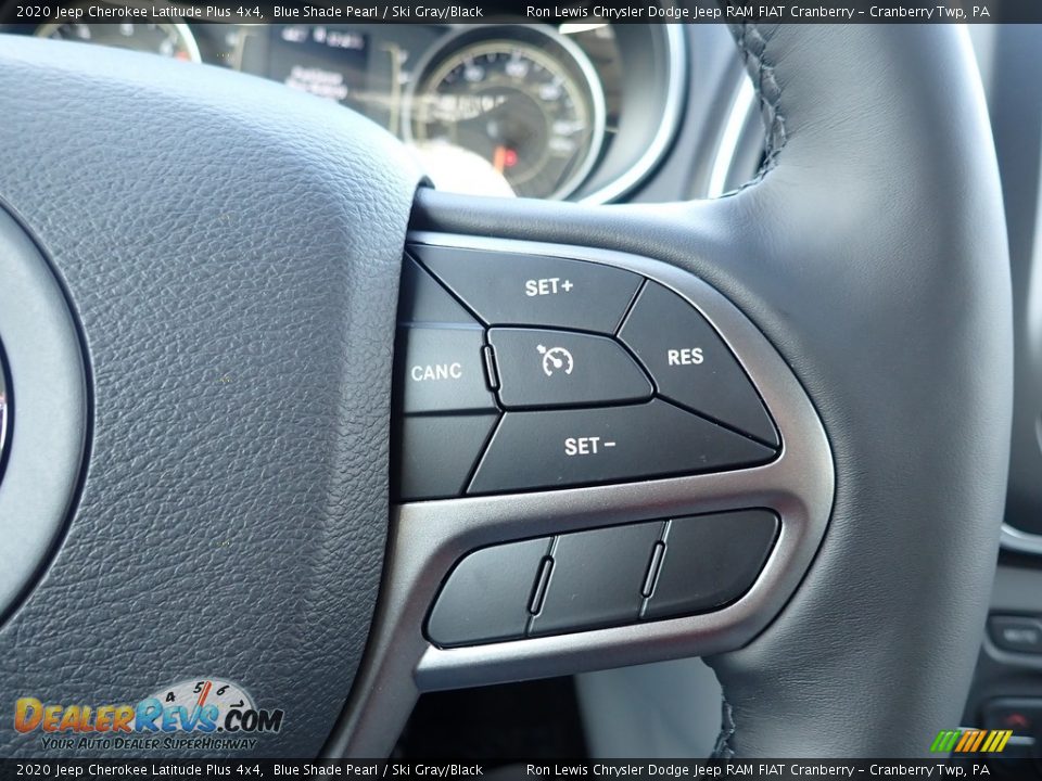 2020 Jeep Cherokee Latitude Plus 4x4 Blue Shade Pearl / Ski Gray/Black Photo #18