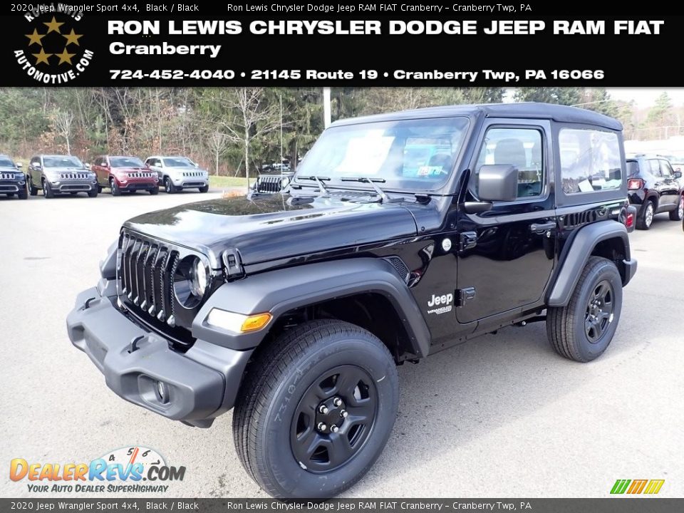 2020 Jeep Wrangler Sport 4x4 Black / Black Photo #1