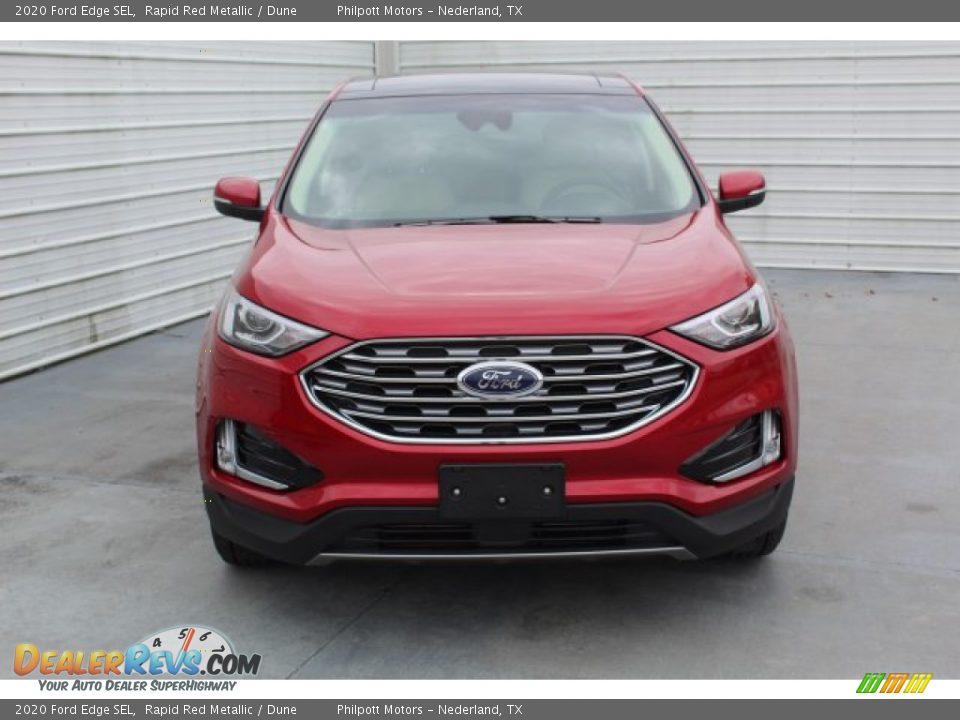 2020 Ford Edge SEL Rapid Red Metallic / Dune Photo #3