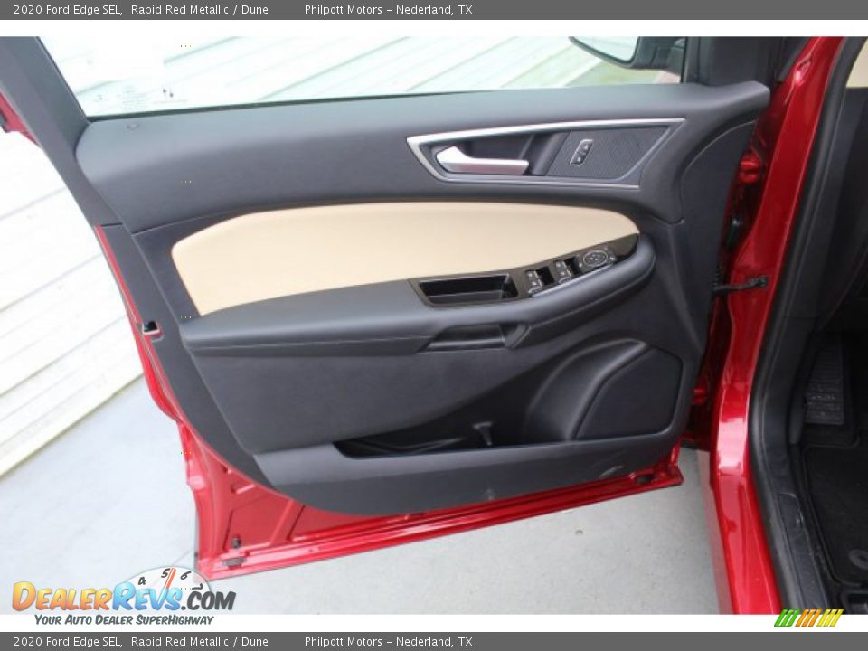 2020 Ford Edge SEL Rapid Red Metallic / Dune Photo #9