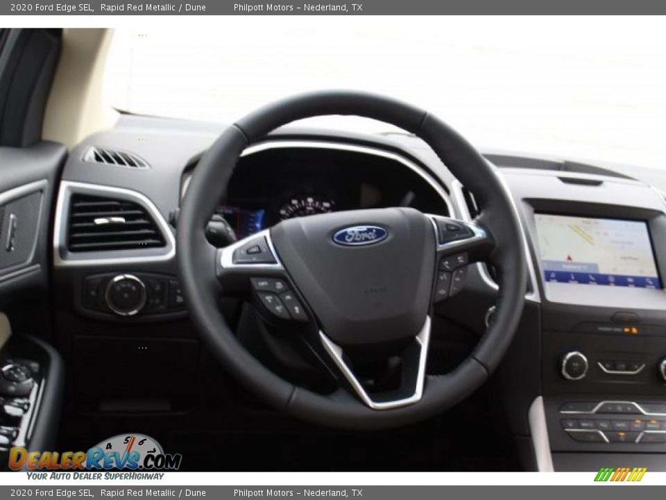 2020 Ford Edge SEL Rapid Red Metallic / Dune Photo #24