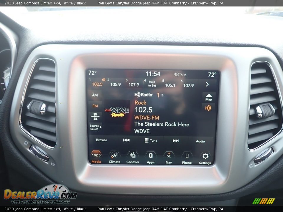 2020 Jeep Compass Limted 4x4 White / Black Photo #17