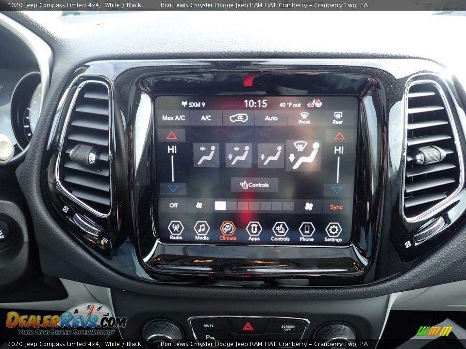 2020 Jeep Compass Limted 4x4 White / Black Photo #17