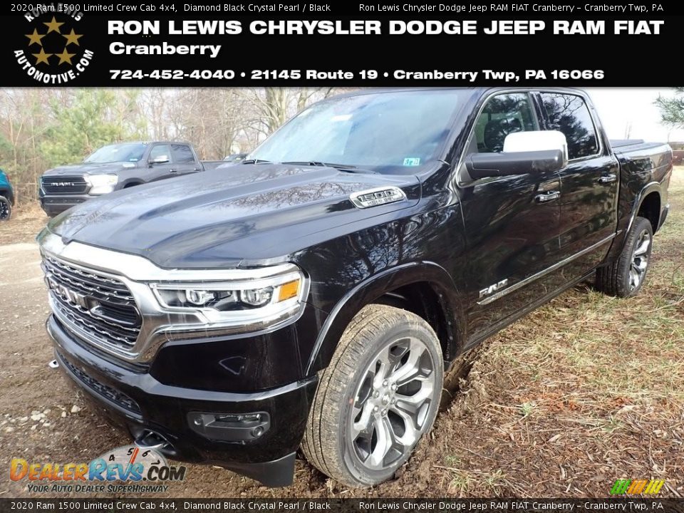 2020 Ram 1500 Limited Crew Cab 4x4 Diamond Black Crystal Pearl / Black Photo #1