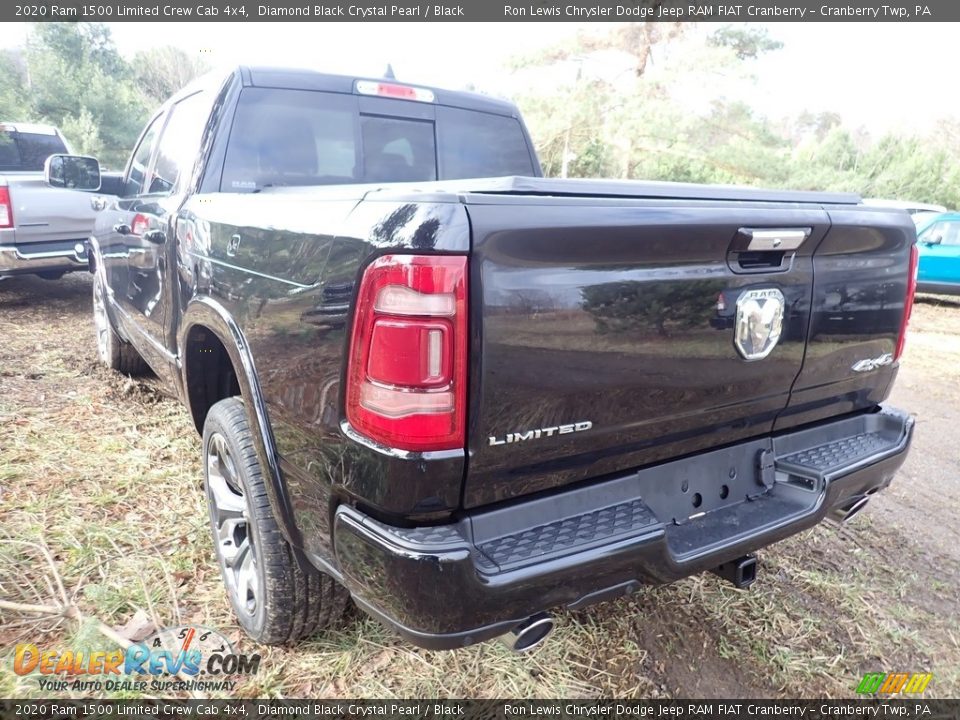 2020 Ram 1500 Limited Crew Cab 4x4 Diamond Black Crystal Pearl / Black Photo #3
