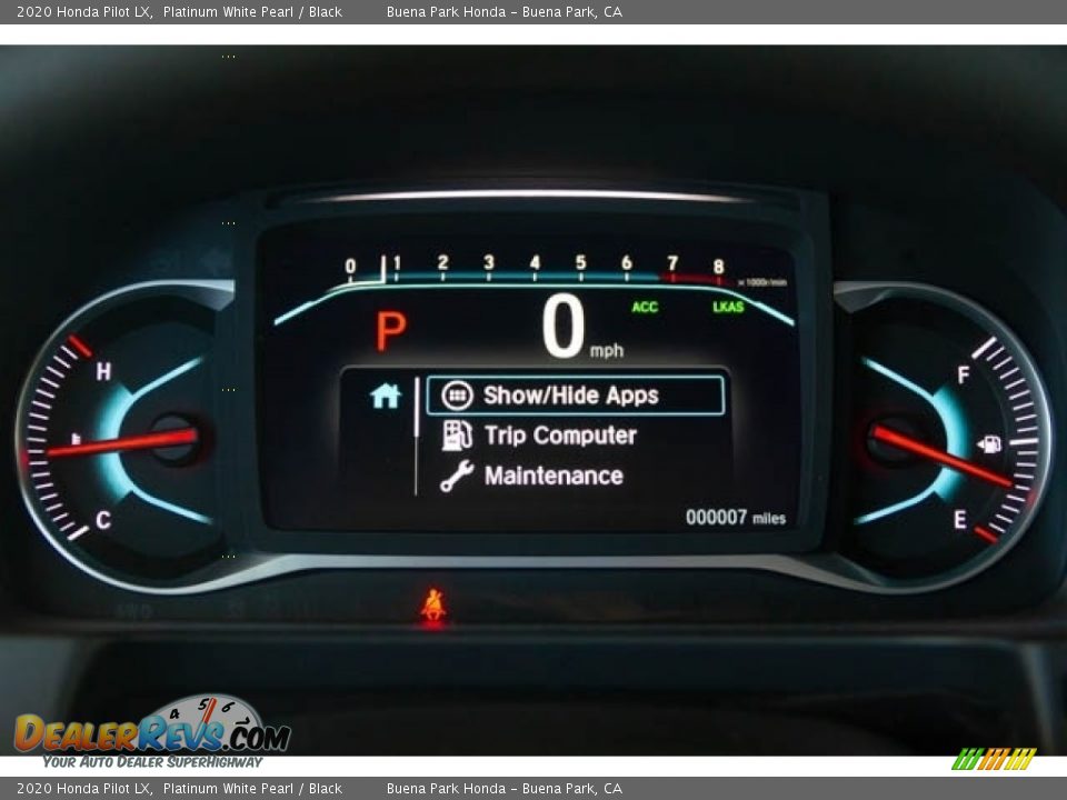 2020 Honda Pilot LX Platinum White Pearl / Black Photo #19