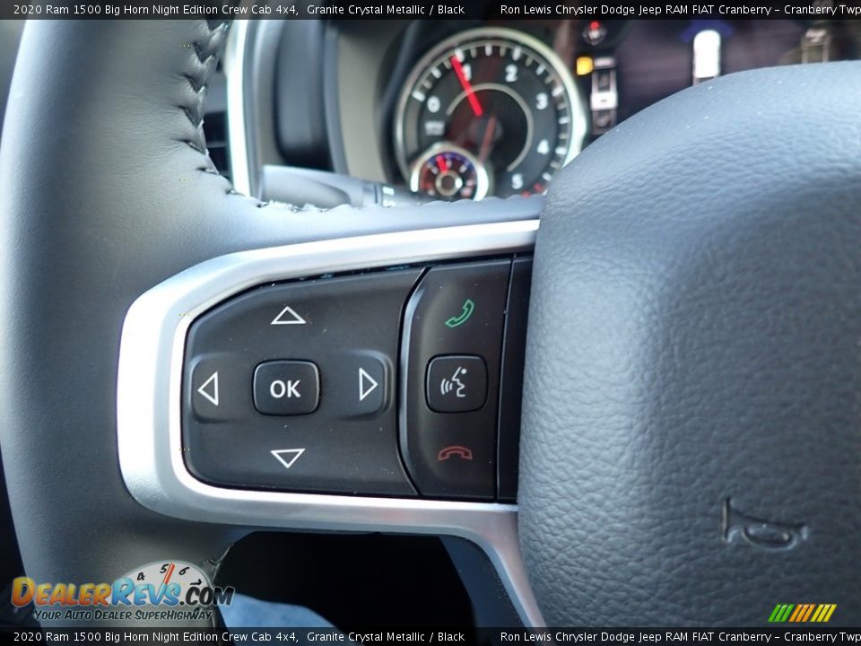 2020 Ram 1500 Big Horn Night Edition Crew Cab 4x4 Granite Crystal Metallic / Black Photo #18