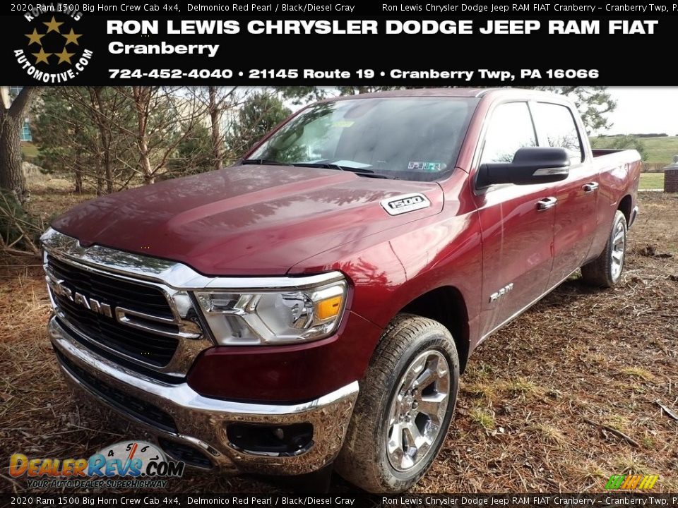 2020 Ram 1500 Big Horn Crew Cab 4x4 Delmonico Red Pearl / Black/Diesel Gray Photo #1