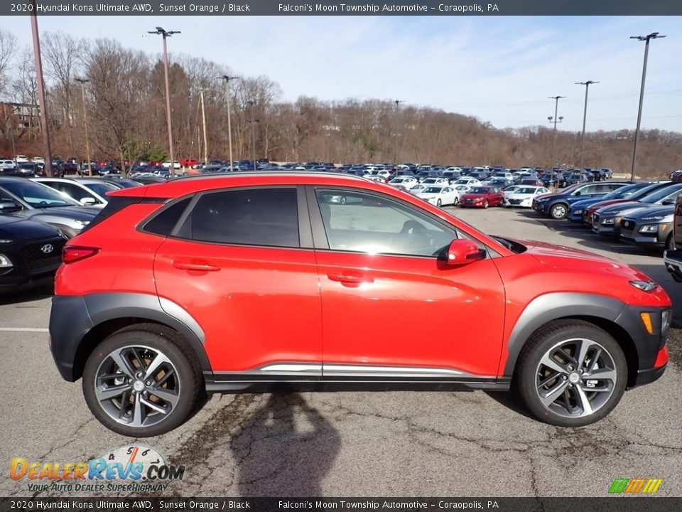 Sunset Orange 2020 Hyundai Kona Ultimate AWD Photo #1