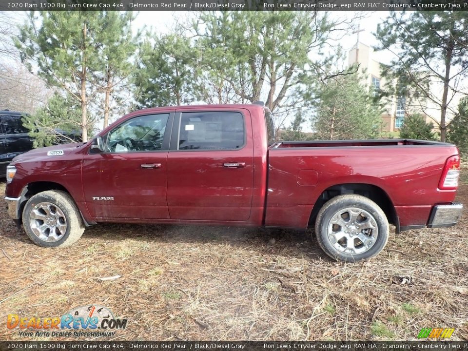 2020 Ram 1500 Big Horn Crew Cab 4x4 Delmonico Red Pearl / Black/Diesel Gray Photo #2