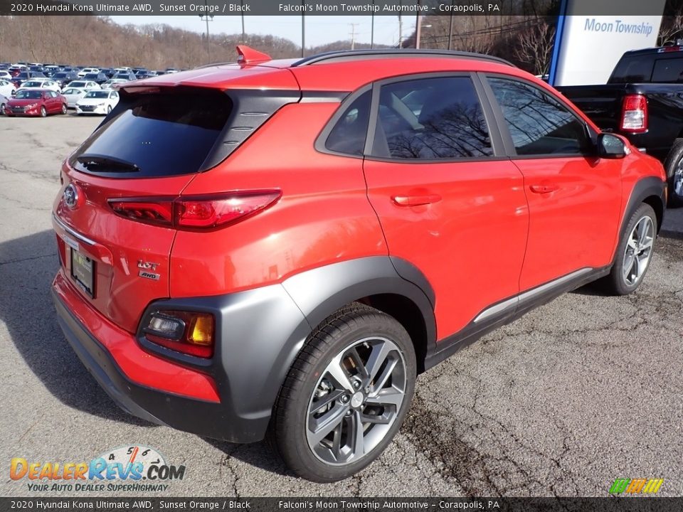 2020 Hyundai Kona Ultimate AWD Sunset Orange / Black Photo #2