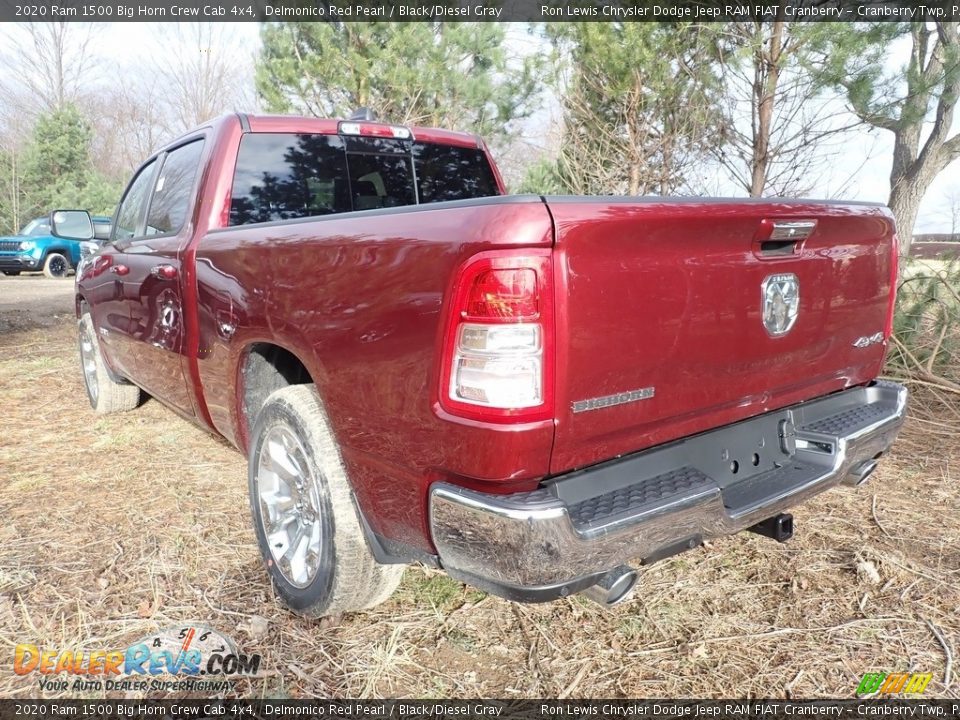 2020 Ram 1500 Big Horn Crew Cab 4x4 Delmonico Red Pearl / Black/Diesel Gray Photo #3