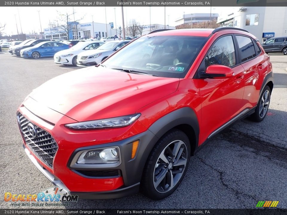 2020 Hyundai Kona Ultimate AWD Sunset Orange / Black Photo #4