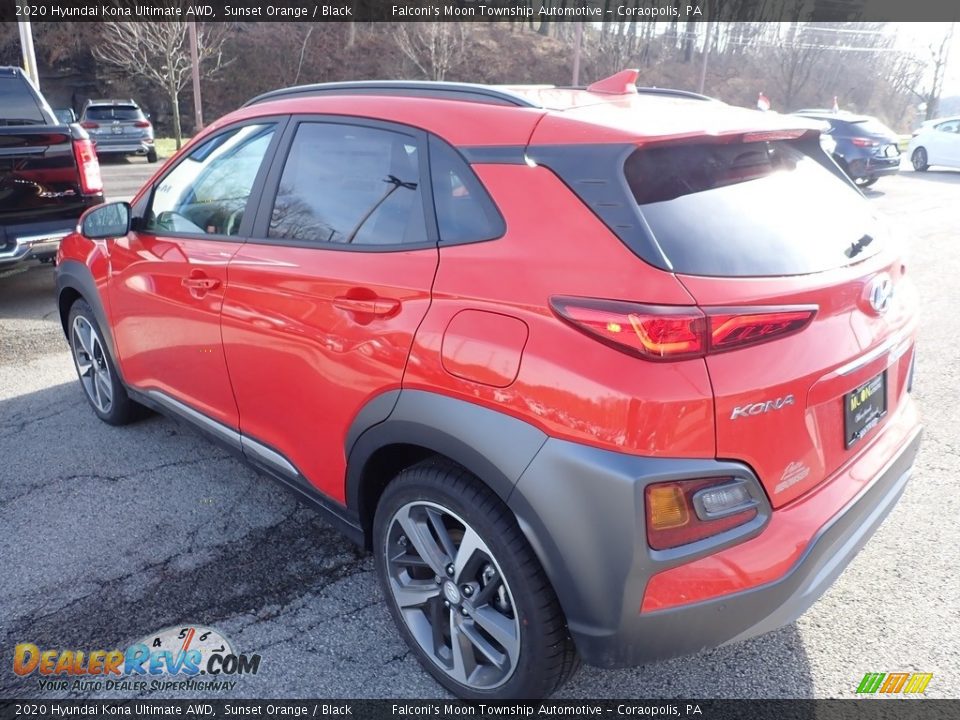 2020 Hyundai Kona Ultimate AWD Sunset Orange / Black Photo #5