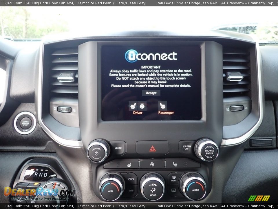 2020 Ram 1500 Big Horn Crew Cab 4x4 Delmonico Red Pearl / Black/Diesel Gray Photo #16