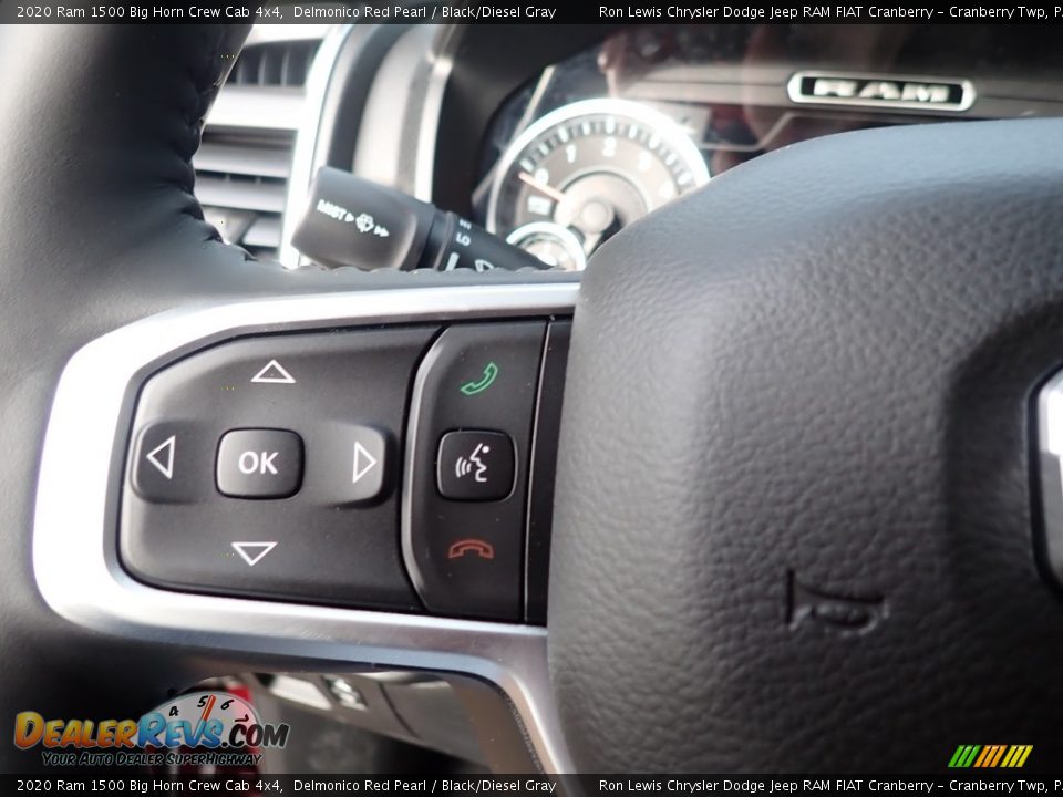 2020 Ram 1500 Big Horn Crew Cab 4x4 Delmonico Red Pearl / Black/Diesel Gray Photo #20