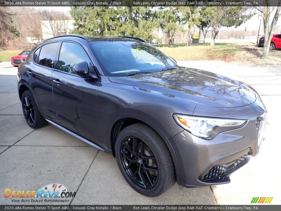 Vesuvio Gray Metallic 2020 Alfa Romeo Stelvio TI Sport AWD Photo #10