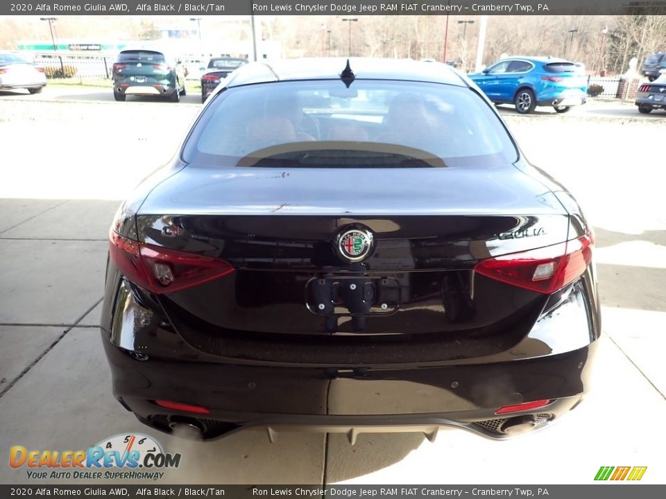 2020 Alfa Romeo Giulia AWD Alfa Black / Black/Tan Photo #6