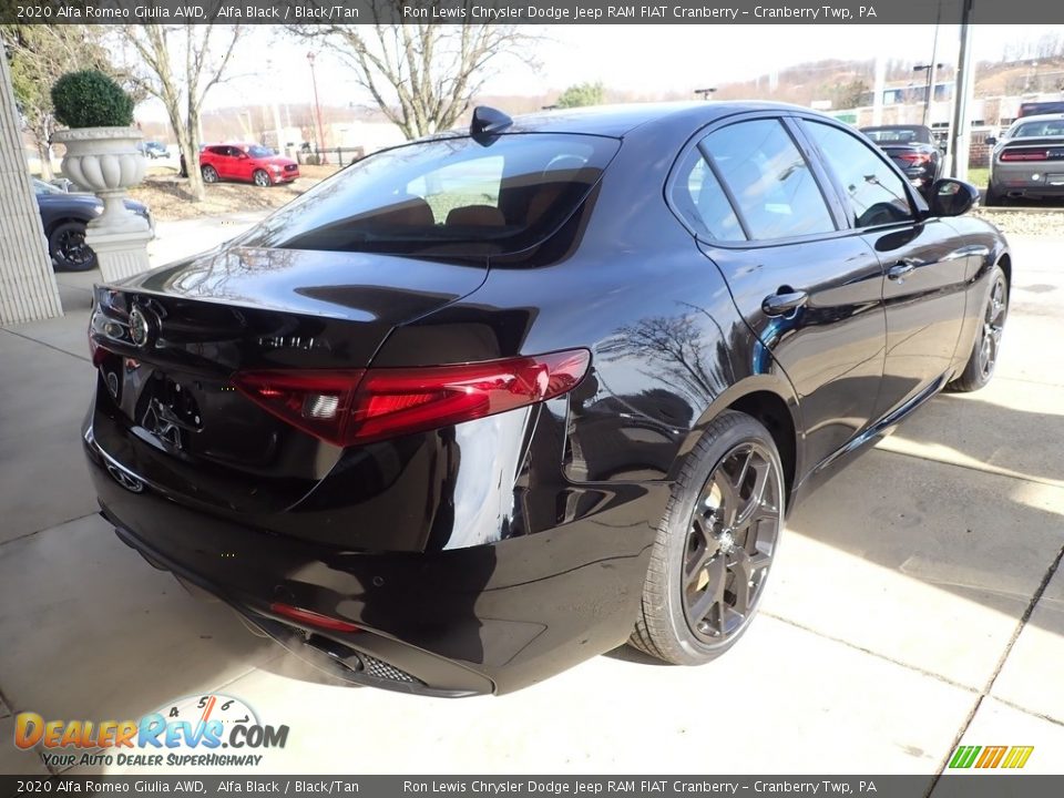 2020 Alfa Romeo Giulia AWD Alfa Black / Black/Tan Photo #8