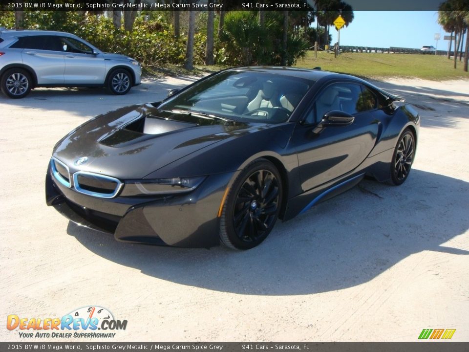 2015 BMW i8 Mega World Sophisto Grey Metallic / Mega Carum Spice Grey Photo #3