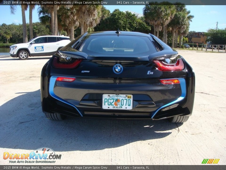 2015 BMW i8 Mega World Sophisto Grey Metallic / Mega Carum Spice Grey Photo #7