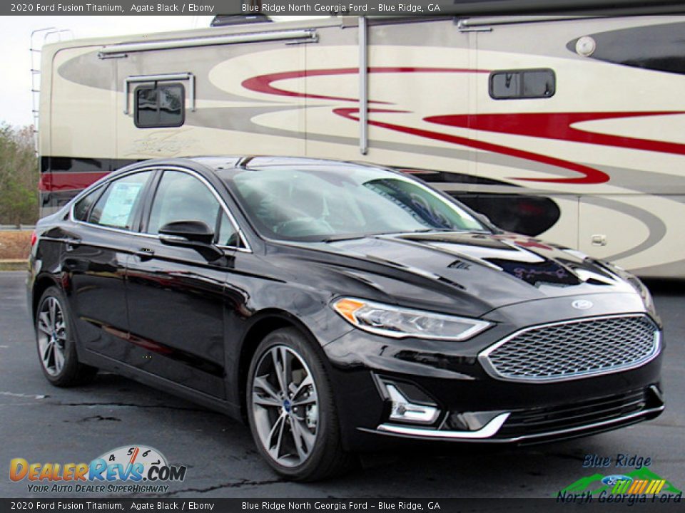 2020 Ford Fusion Titanium Agate Black / Ebony Photo #7