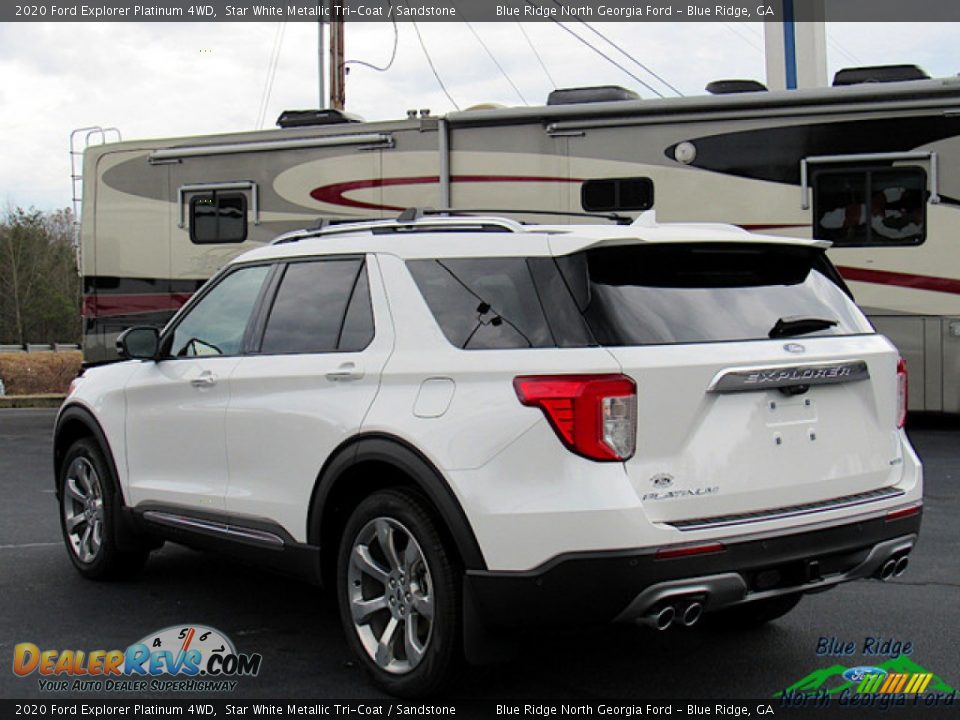 2020 Ford Explorer Platinum 4WD Star White Metallic Tri-Coat / Sandstone Photo #3