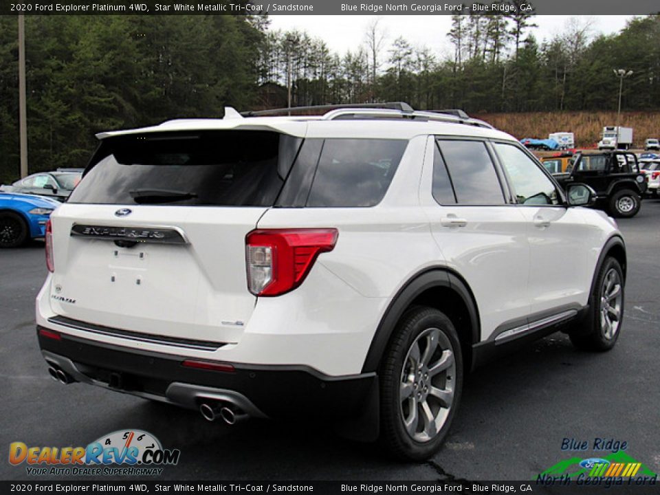 2020 Ford Explorer Platinum 4WD Star White Metallic Tri-Coat / Sandstone Photo #5